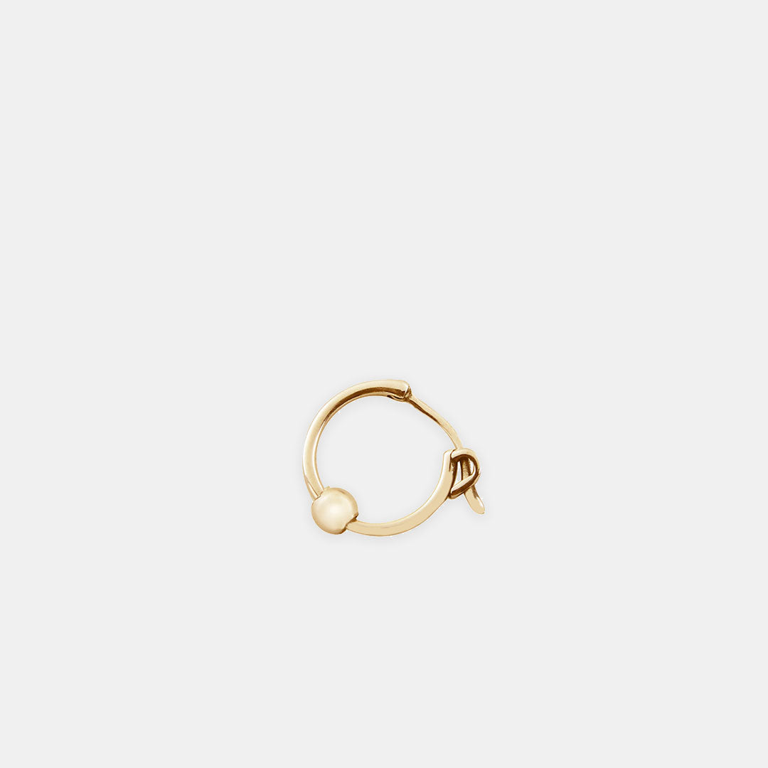 Gold Ball Hoop Earring