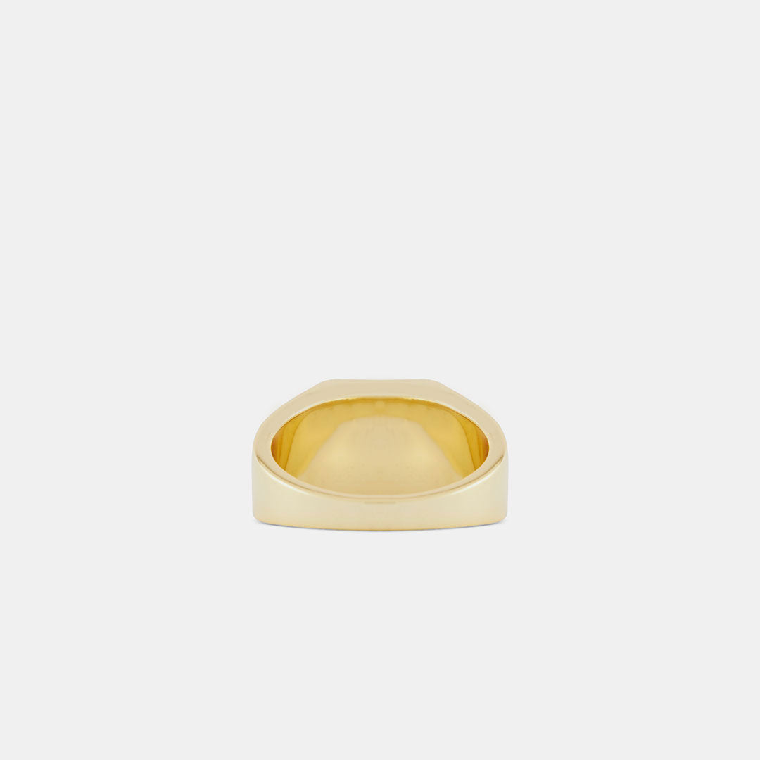 Gold Block Ring