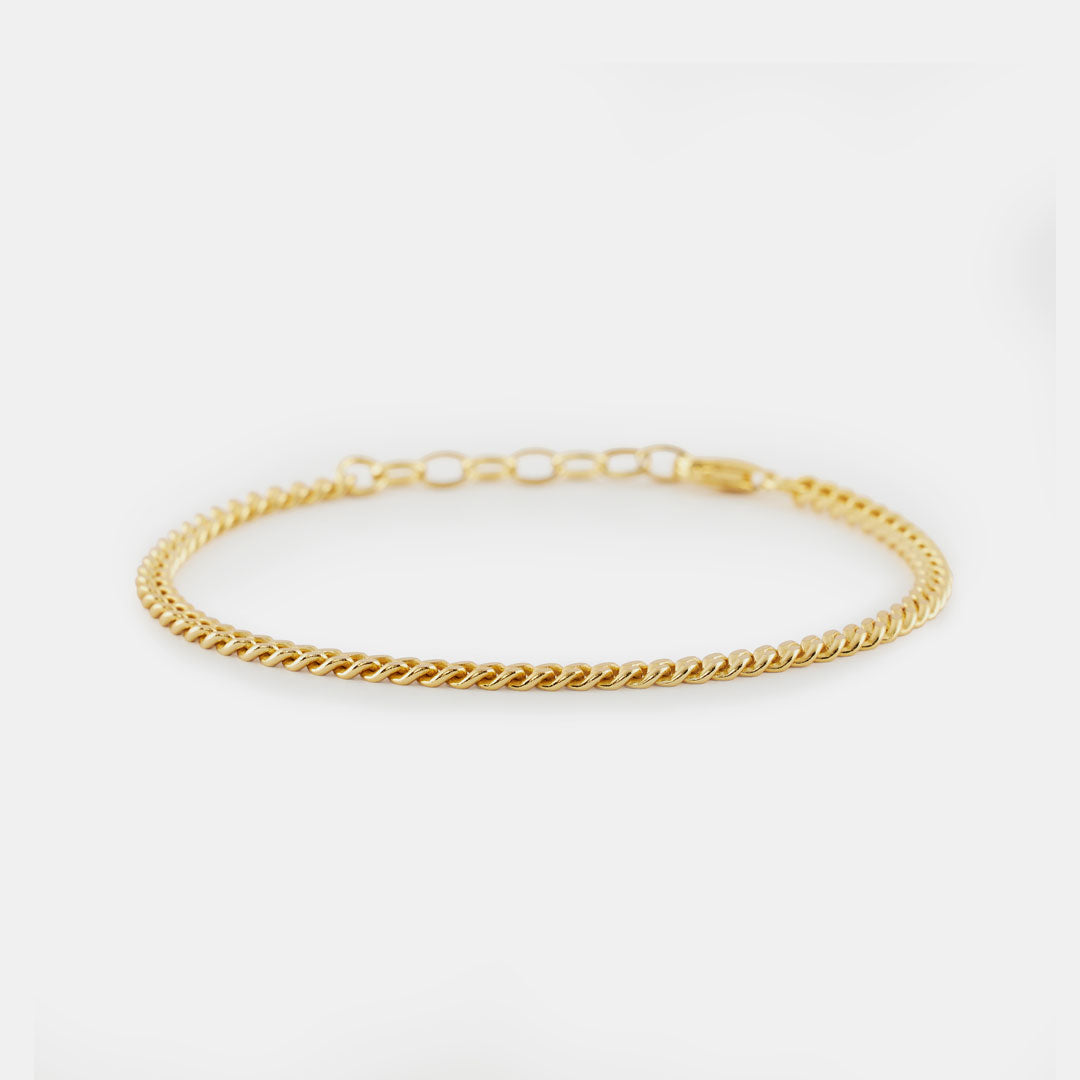 Gold Diamond Cut Bracelet