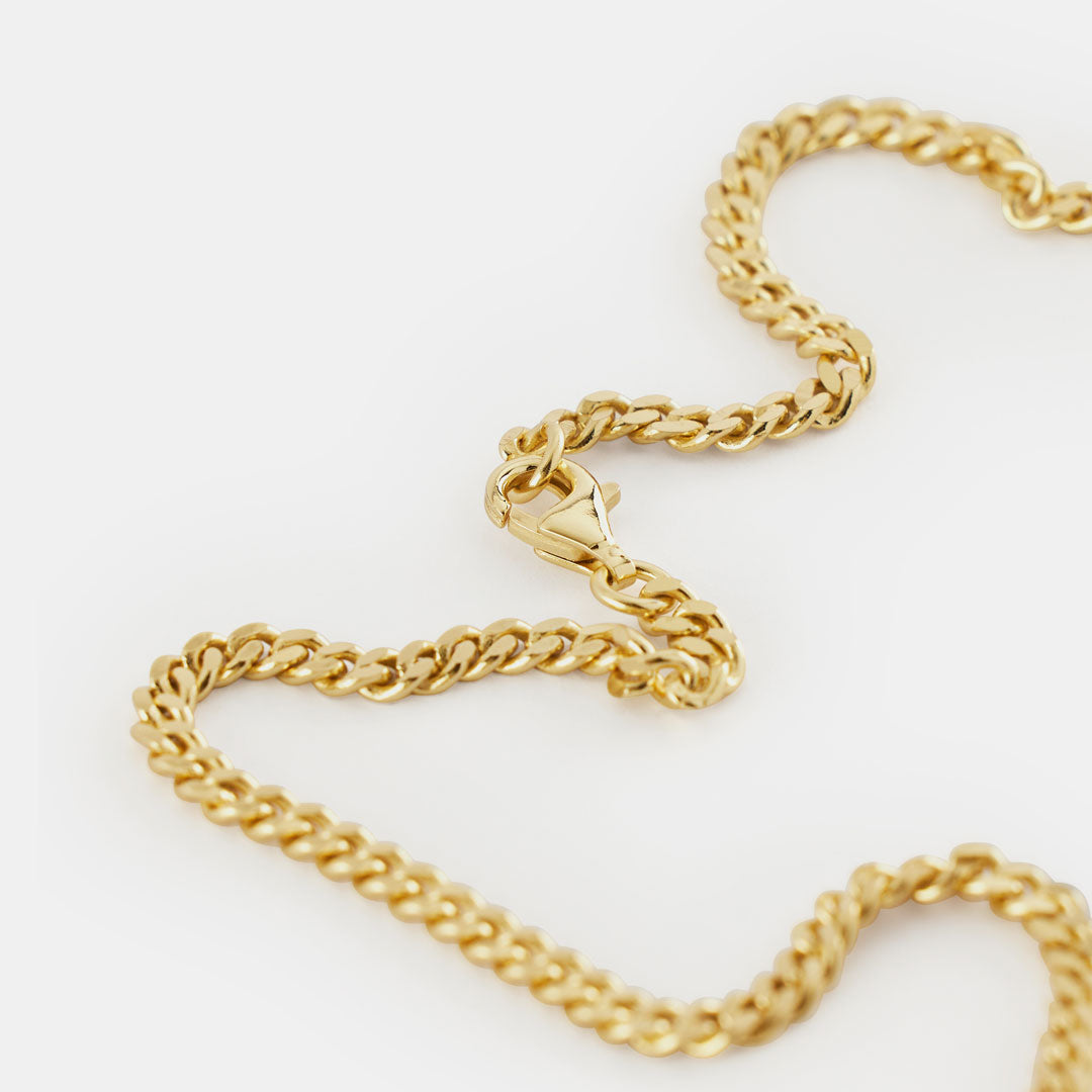 Gold 3.5mm Curb Chain