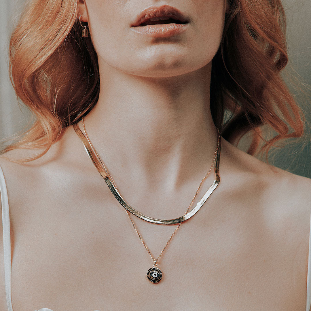 Gold Plated Silver Focus Necklace