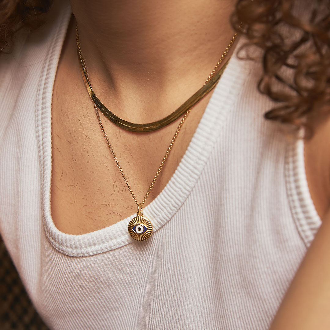 Gold Plated Silver Focus Necklace