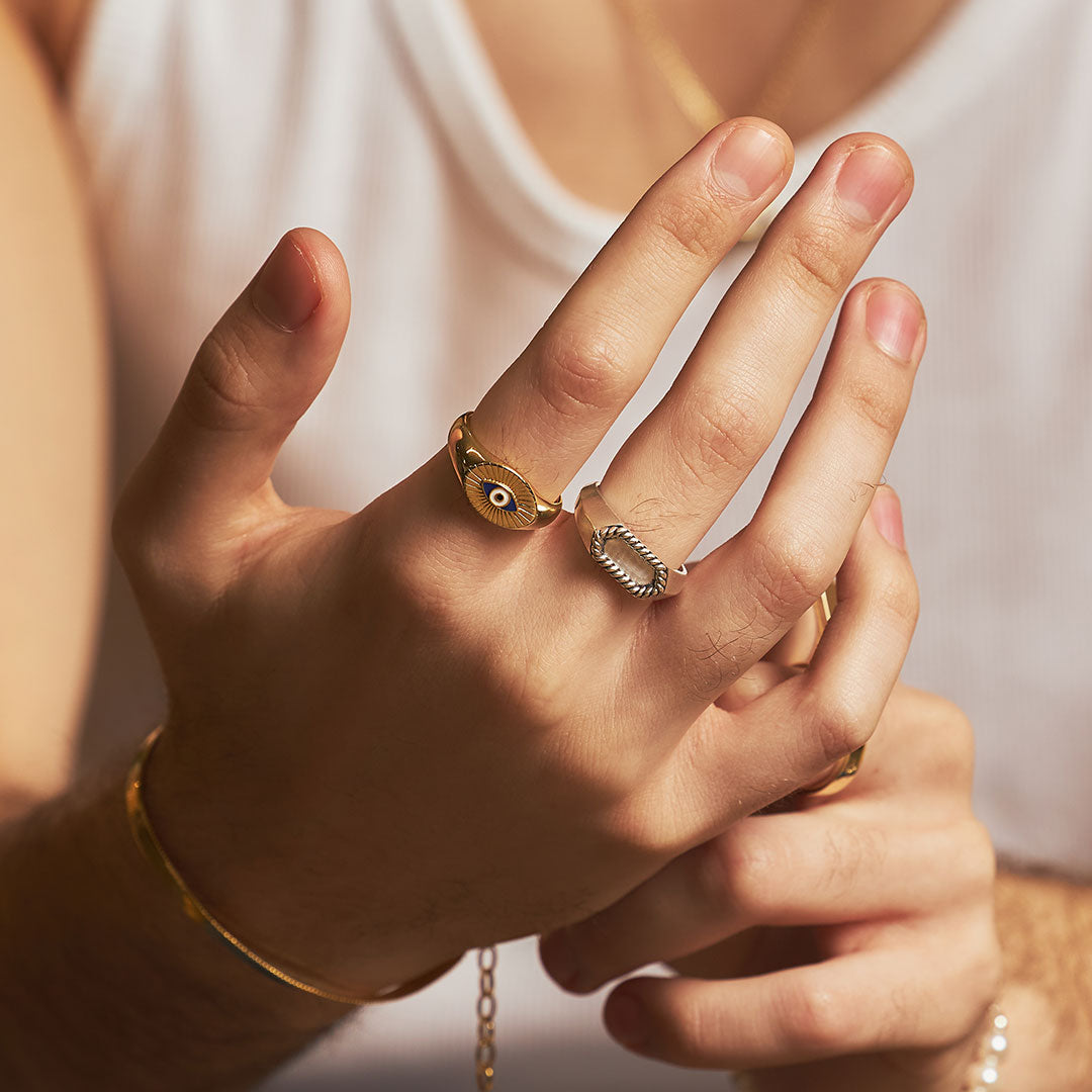 Gold Plated Silver Focus Ring Gold Plated Silver Focus Ring