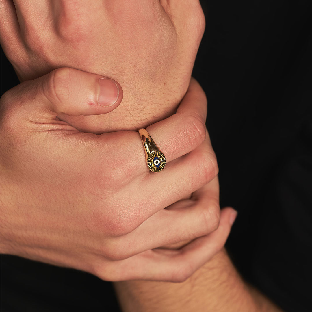 Gold Plated Silver Focus Ring Gold Plated Silver Focus Ring
