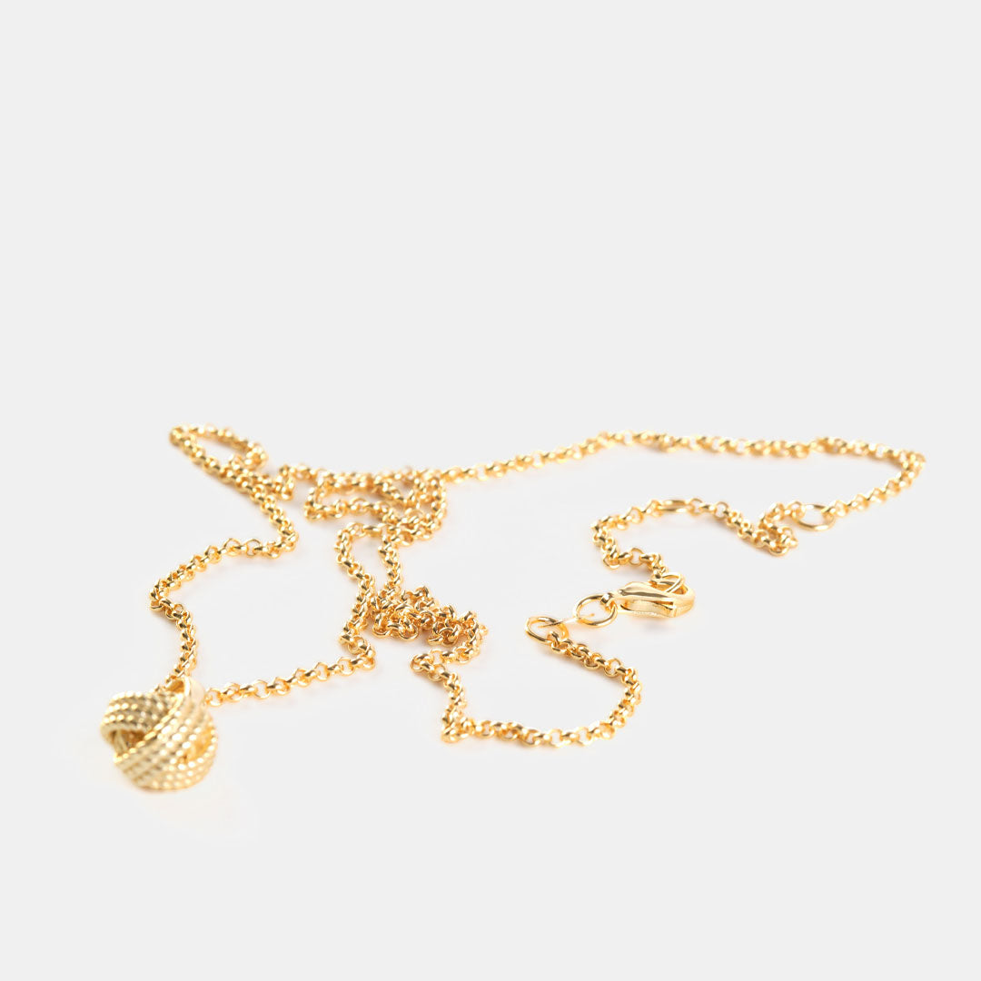 Gold Plated Silver Knot Necklace