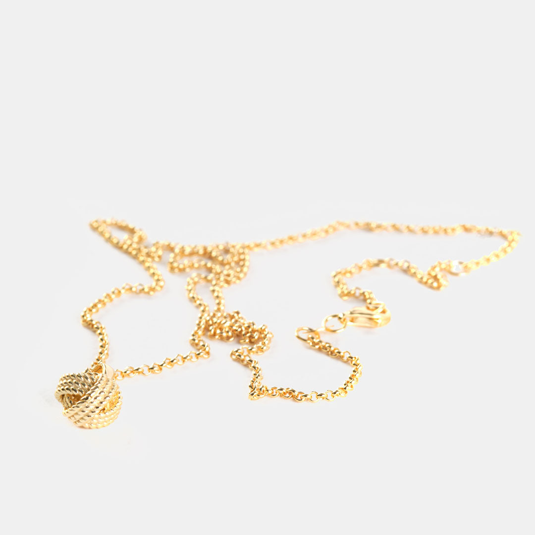 Gold Plated Silver Knot Necklace