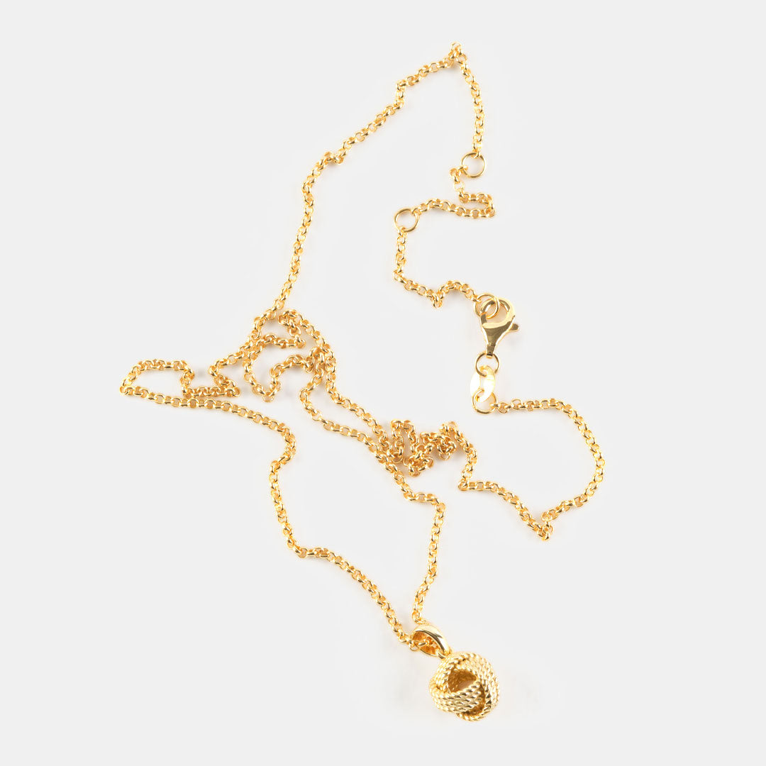 Gold Plated Silver Knot Necklace