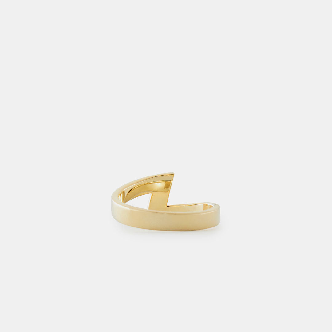 Gold Plated Silver Lightning Bolt Ring Gold Plated Silver Lightning Bolt Ring