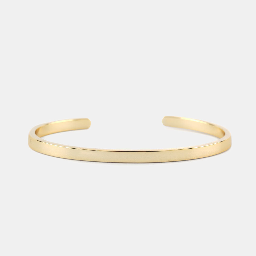 Gold Plated Silver Line Bangle