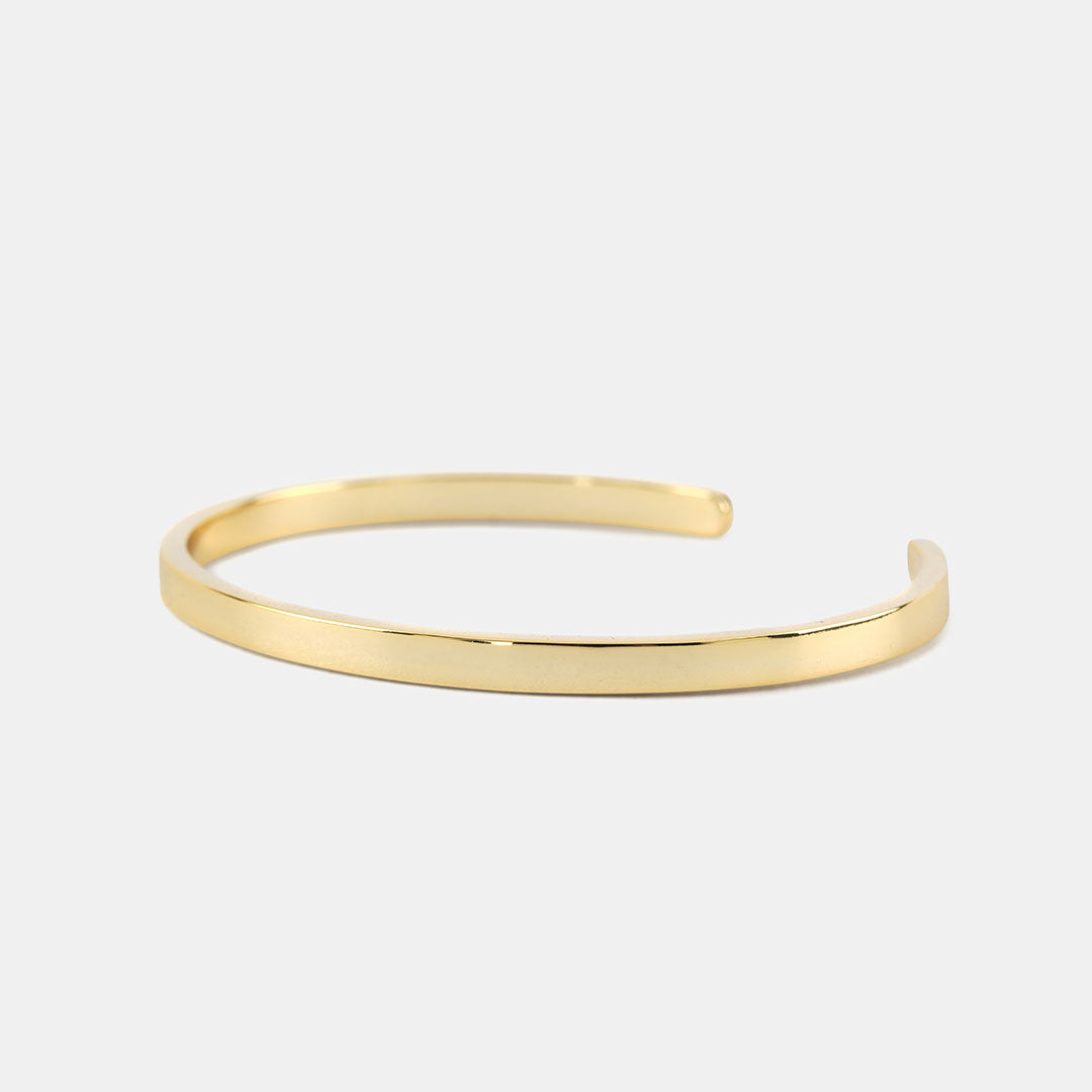 Gold Plated Silver Line Bangle
