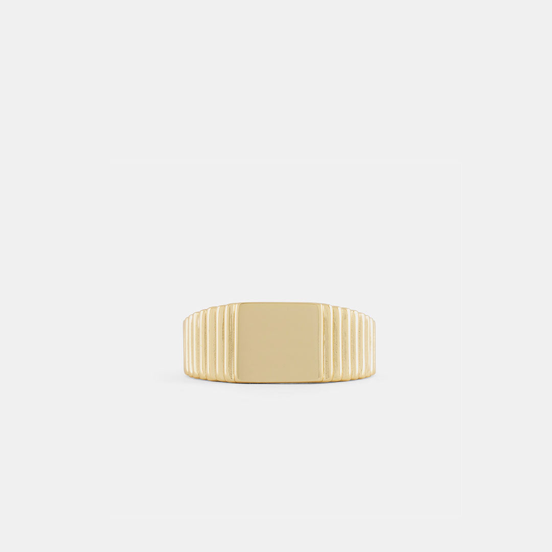 Gold Pyramid Ring