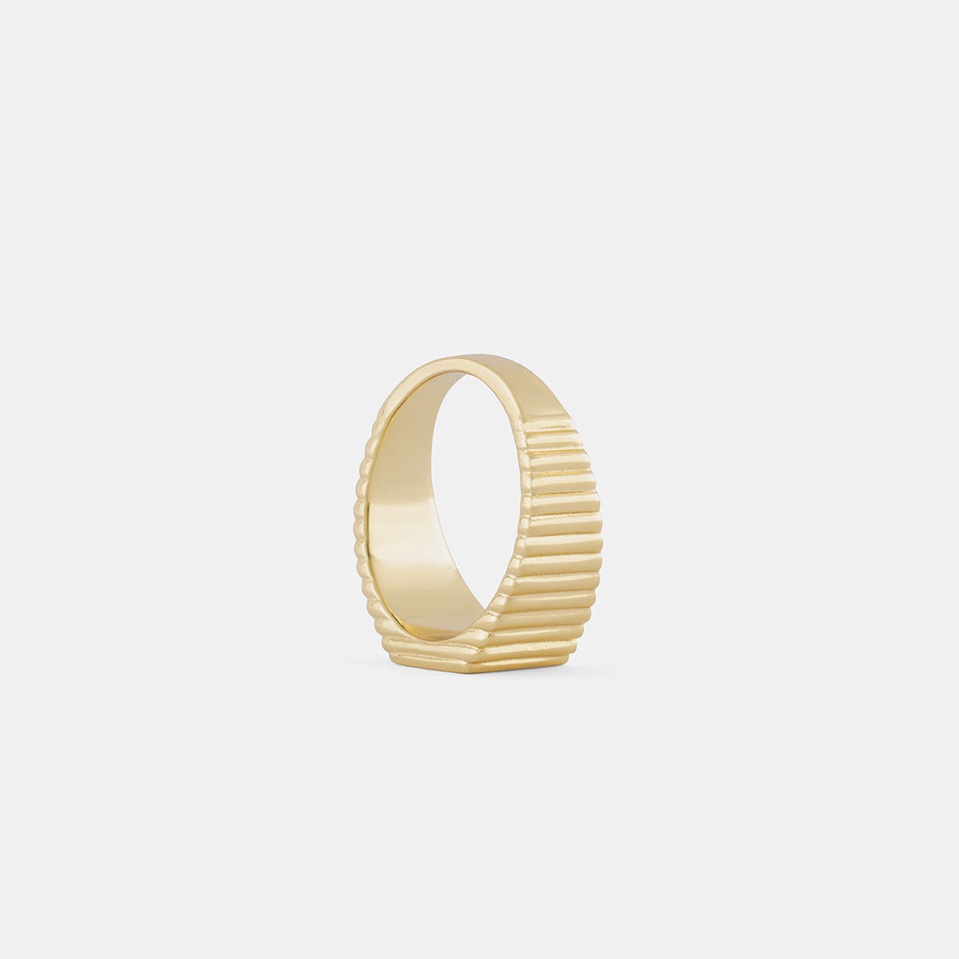 Gold Plated Silver Pyramid Ring Gold Plated Silver Pyramid Ring