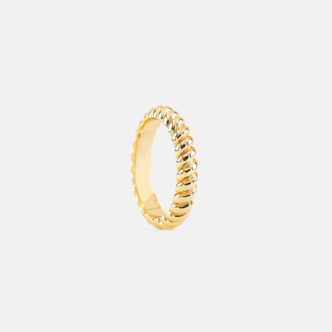 Gold Ripple Ring