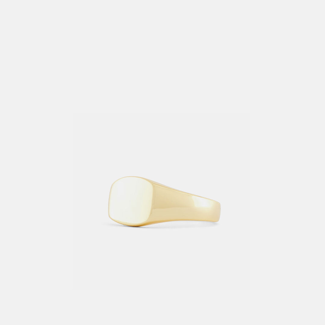 Gold Plated Silver Signet Ring - Serge DeNimes