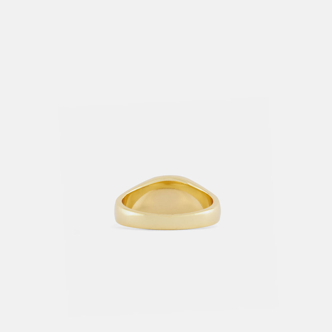 Gold Plated Silver Signet Ring - Serge DeNimes