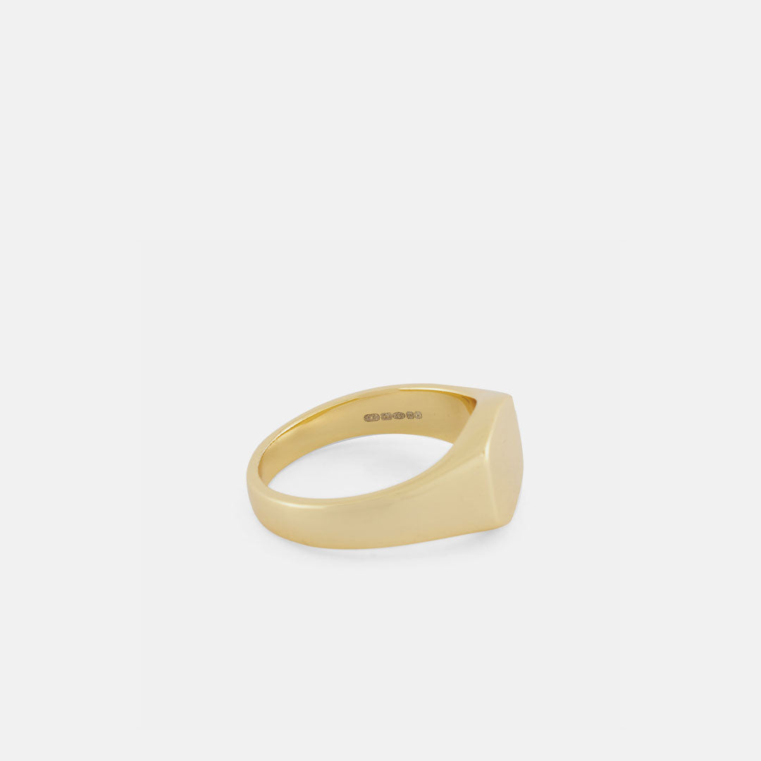 Gold Plated Silver Signet Ring - Serge DeNimes