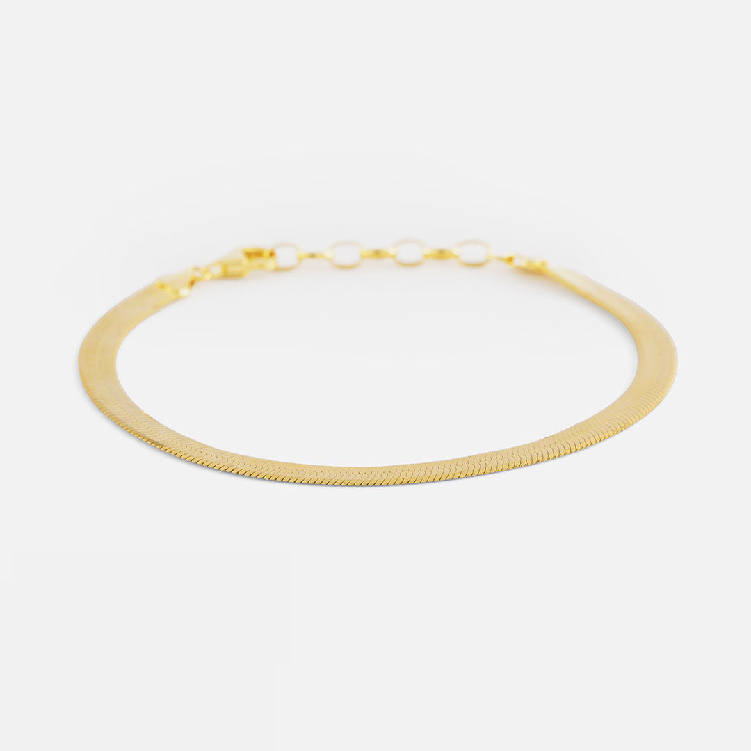 Gold Flat Snake Bracelet