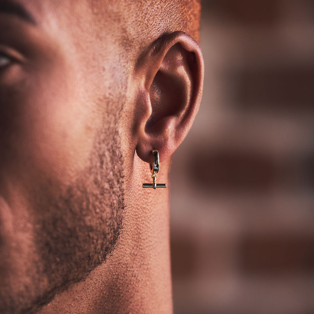 Gold Plated Silver T-Bar Earring Gold Plated Silver T-Bar Earring