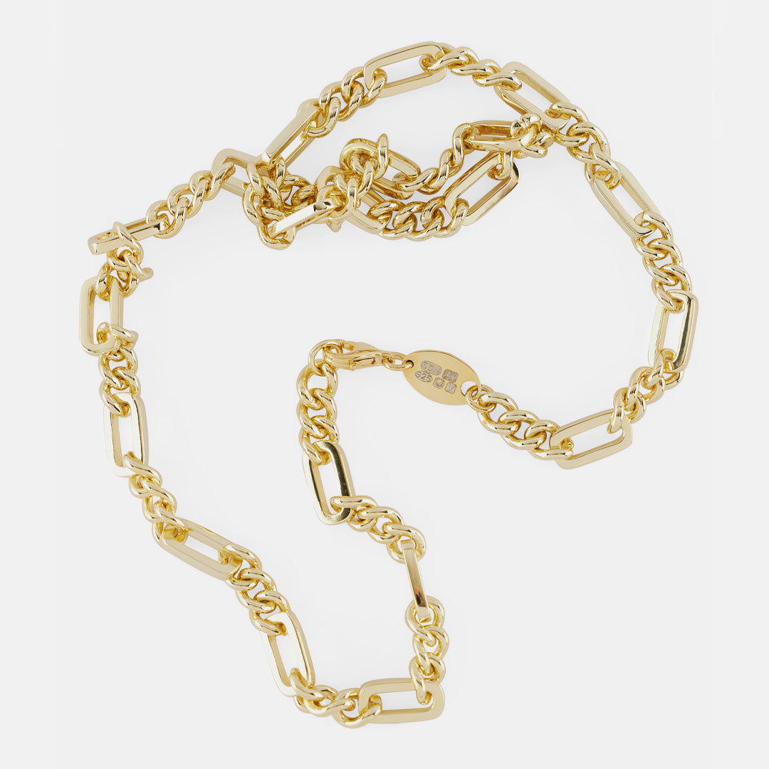 Gold Track Chain Necklace