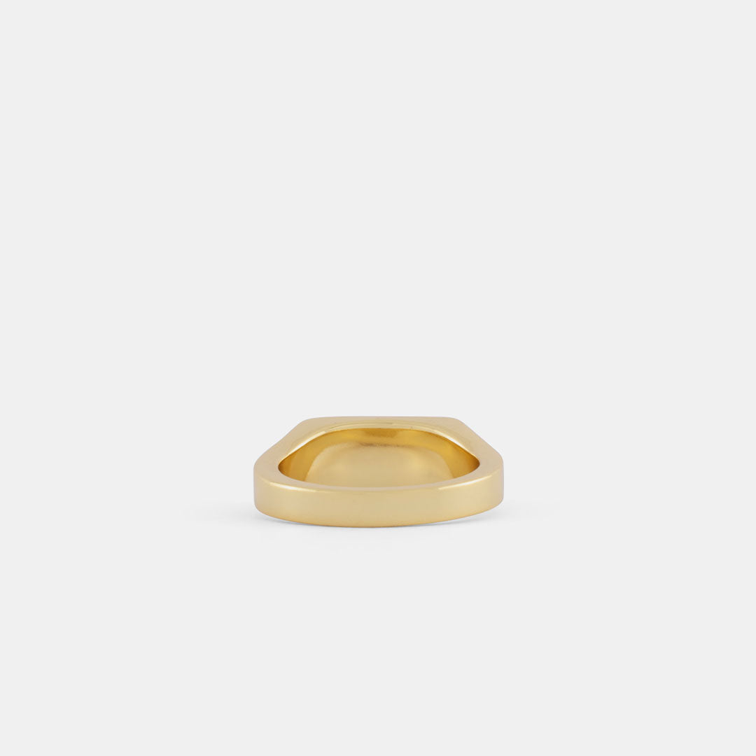 Gold Plated Silver Rectangle Tigers Eye Ring Gold Plated Silver Rectangle Tigers Eye Ring