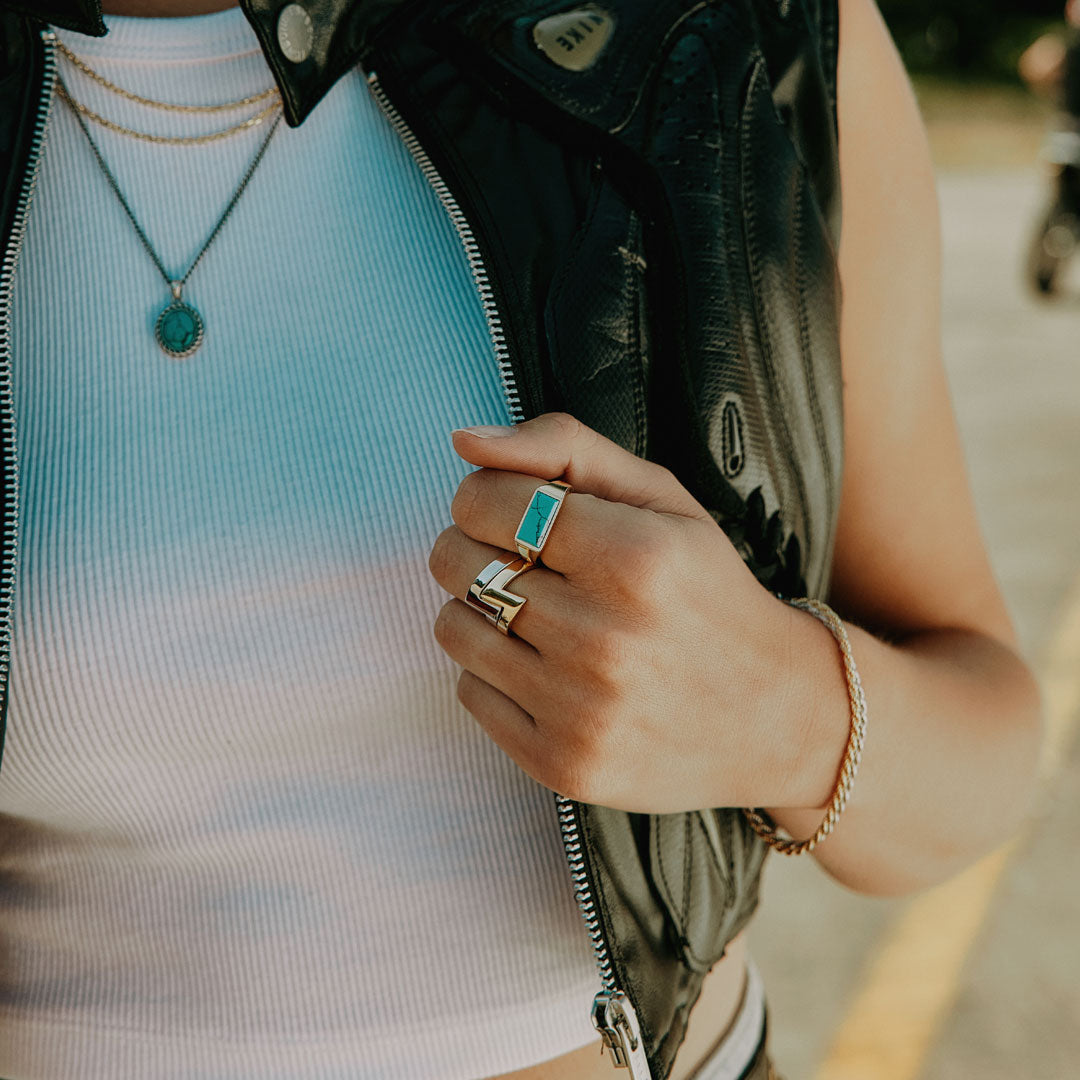 Gold Plated Silver Lightning Bolt Ring Gold Plated Silver Lightning Bolt Ring