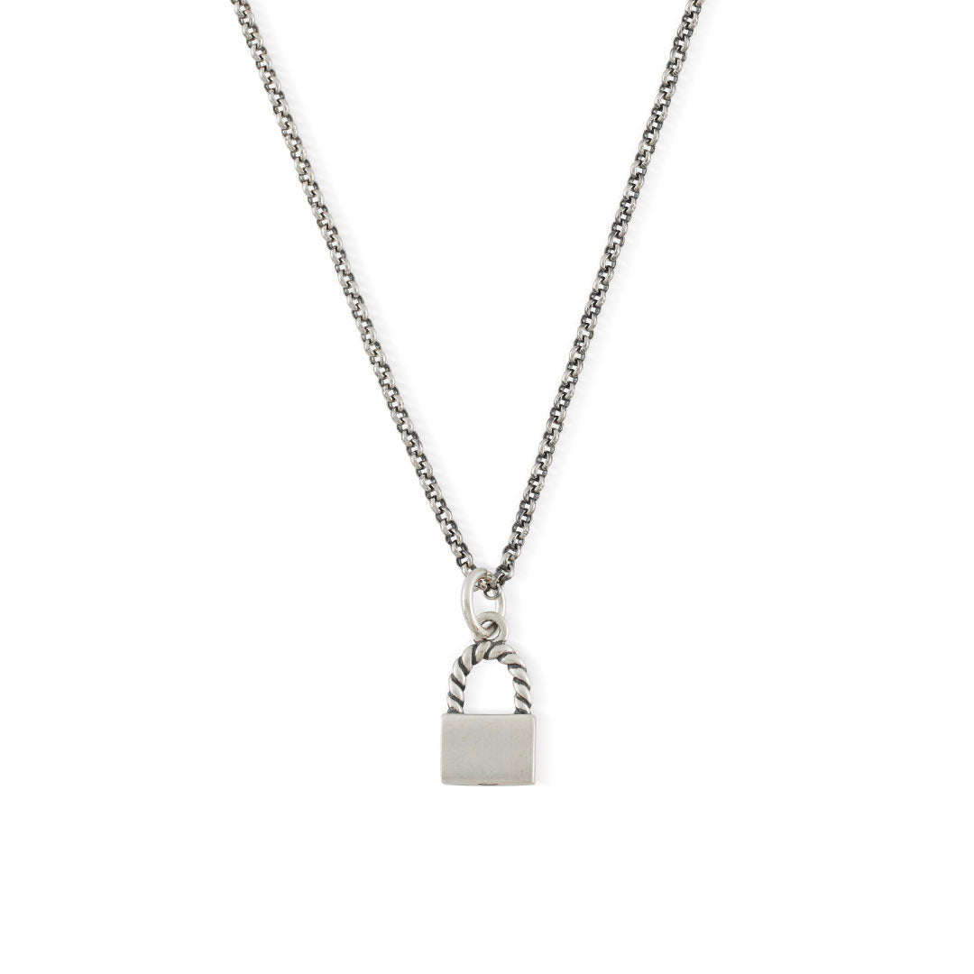 Silver Padlock Necklace | 925 Sterling Silver | Serge DeNimes