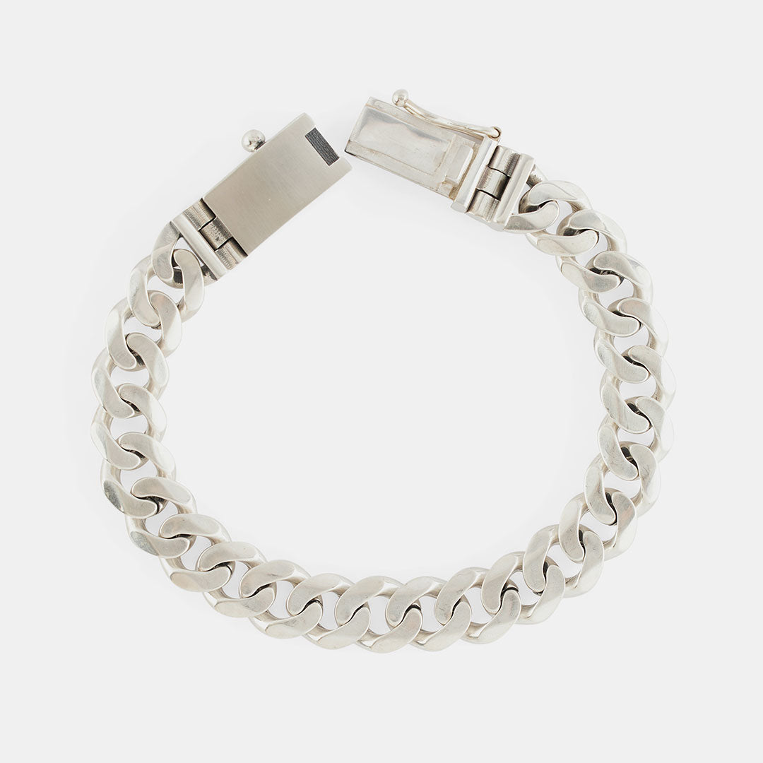 Silver 10mm Curb Bracelet