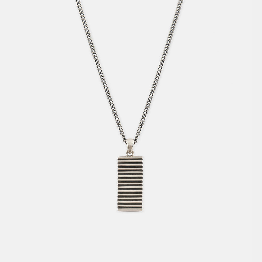 Silver Column Necklace