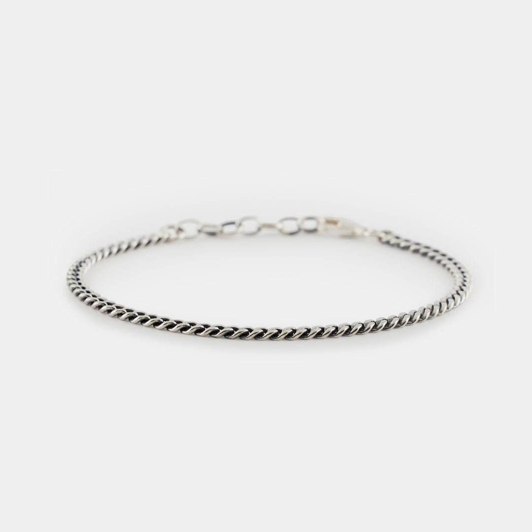 Silver Diamond Cut Bracelet