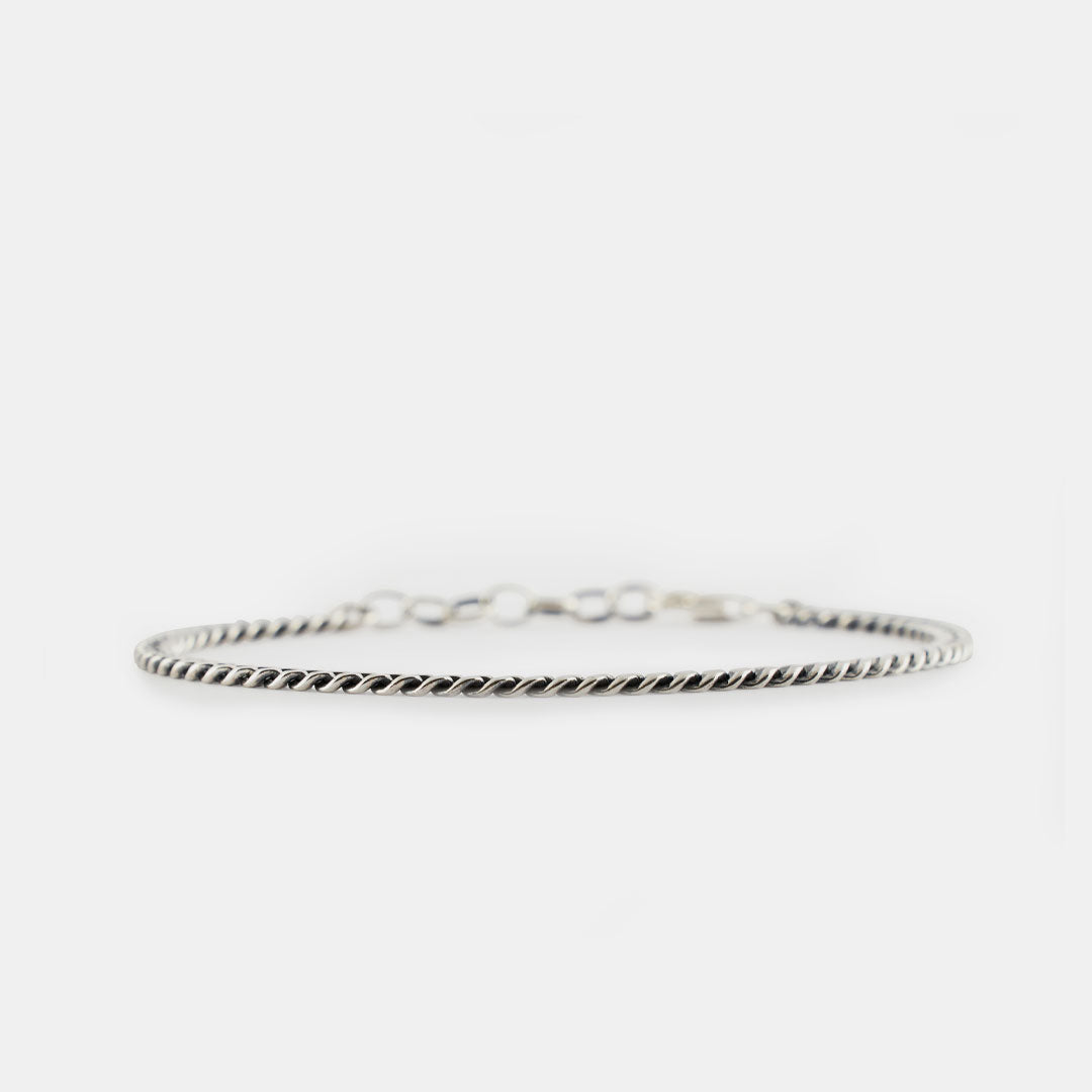 Silver Diamond Cut Bracelet