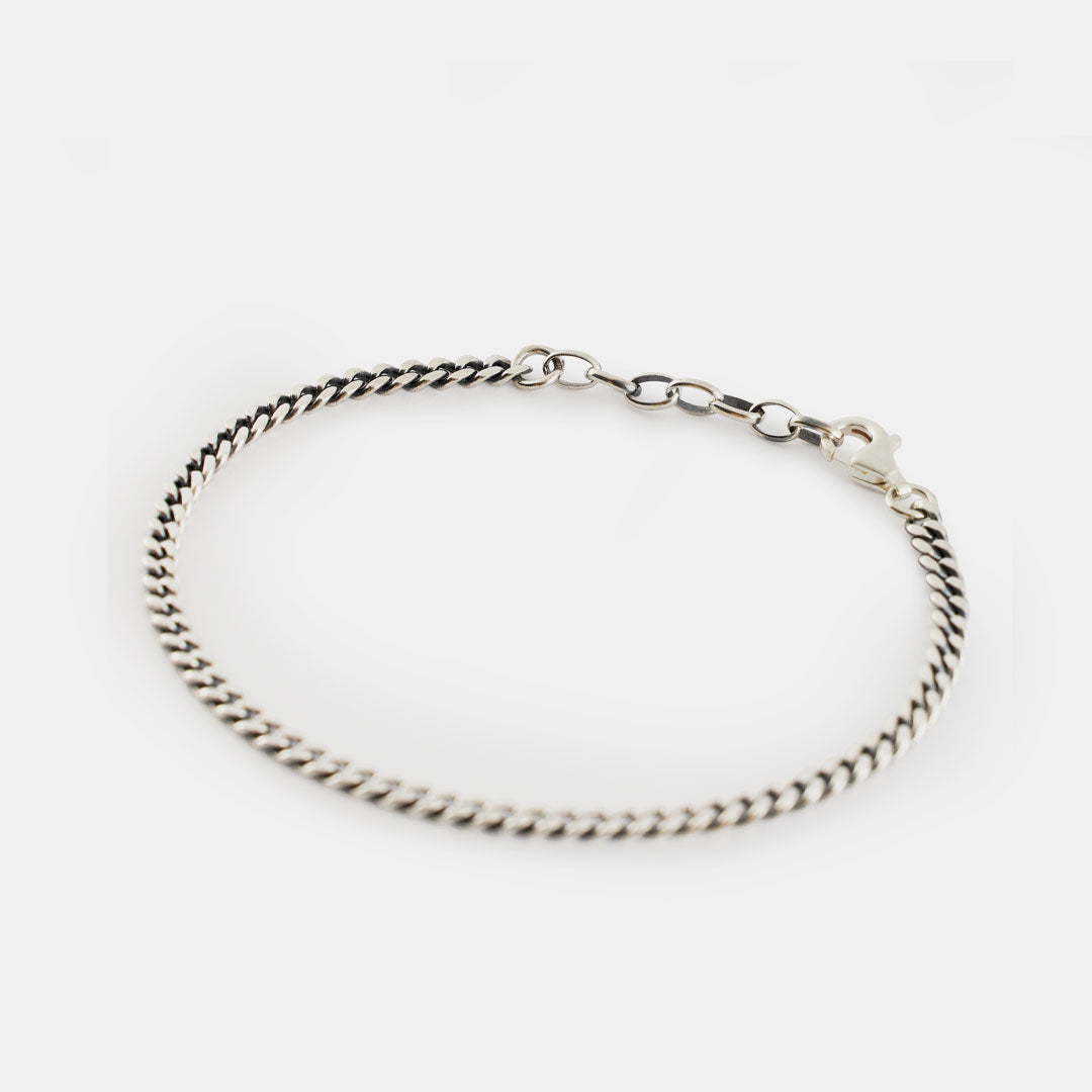 Silver Diamond Cut Bracelet