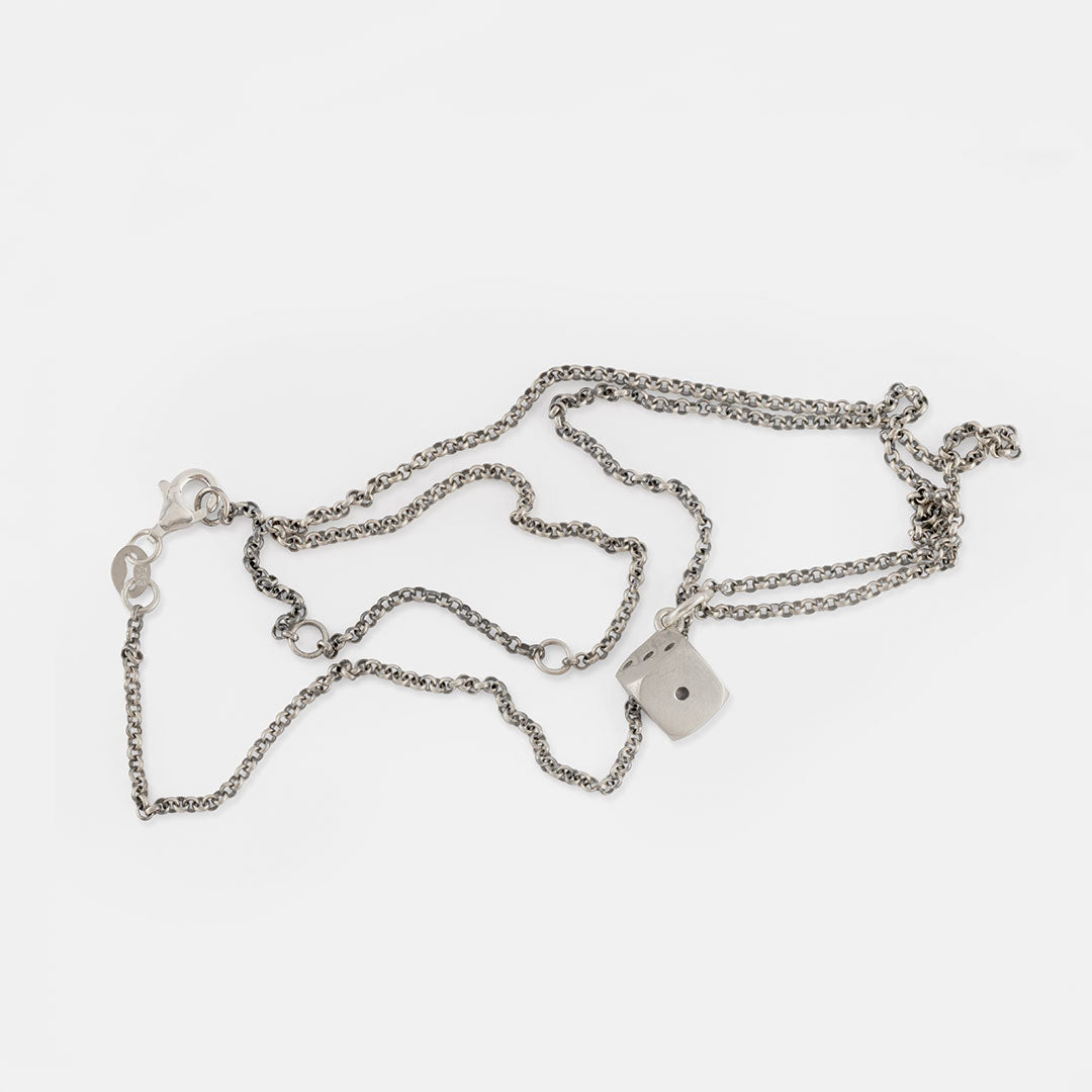 Silver Dice Necklace Silver Dice Necklace