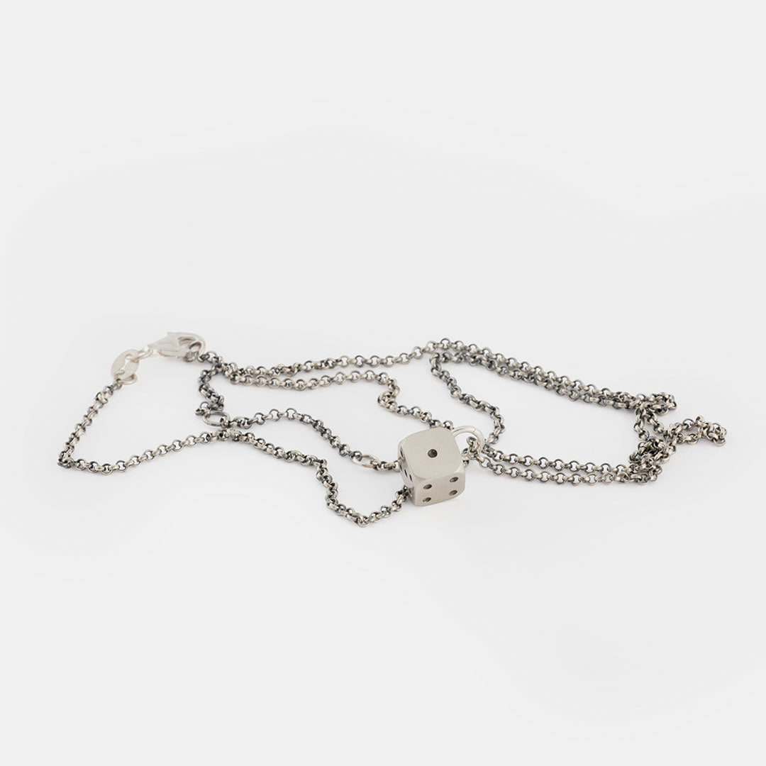 Silver Dice Necklace Silver Dice Necklace