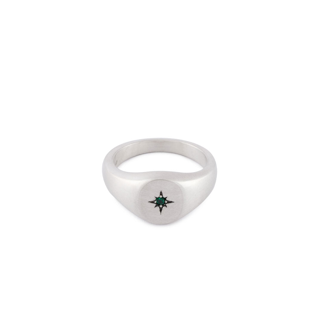Silver Envy Signet Ring | Men's 925 Sterling Silver | Serge DeNimes