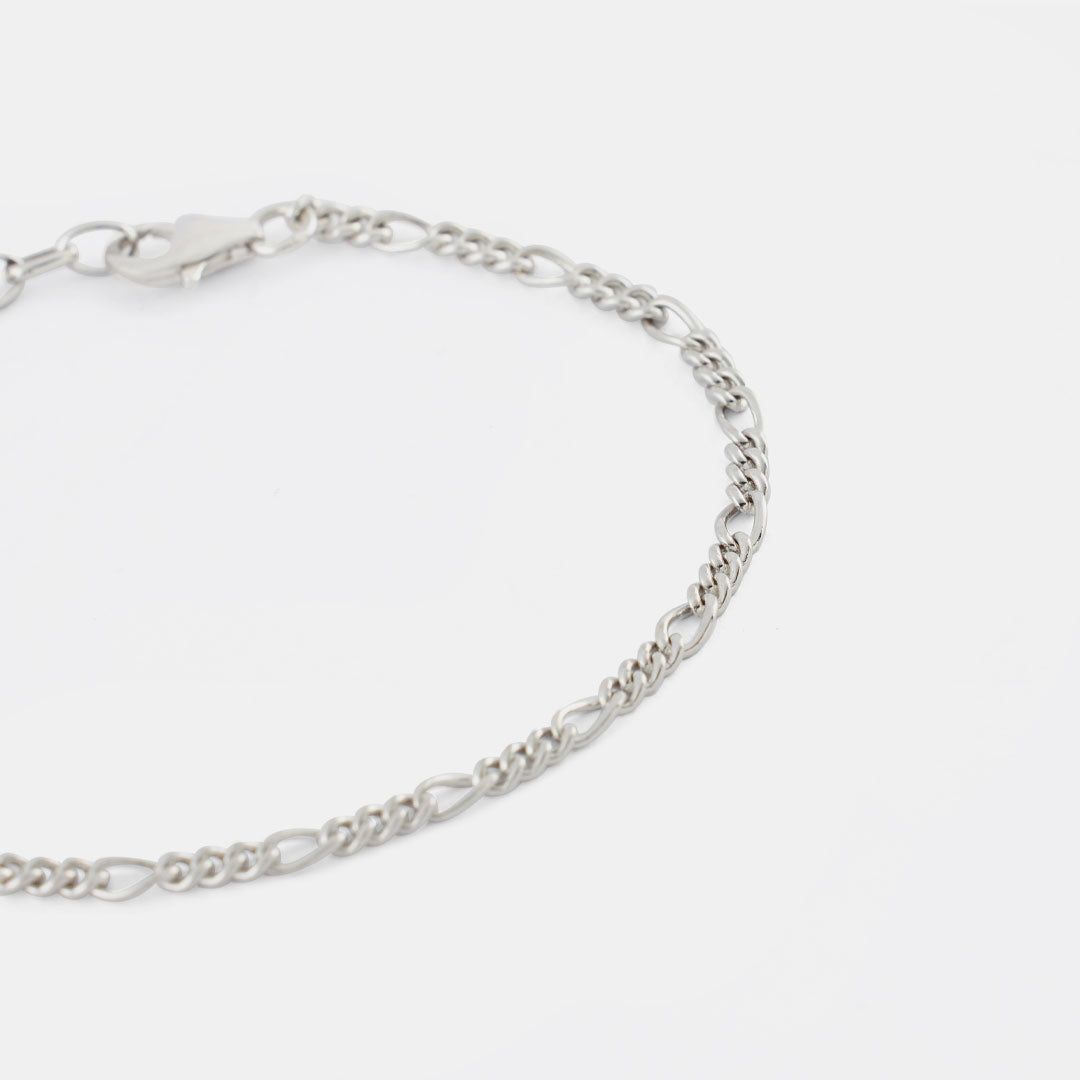 Silver Figaro Bracelet