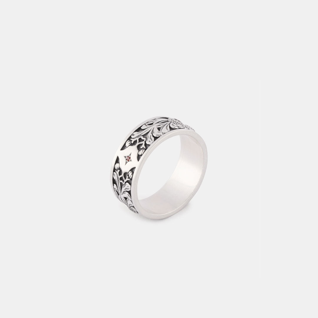 Silver Kabuto Ring