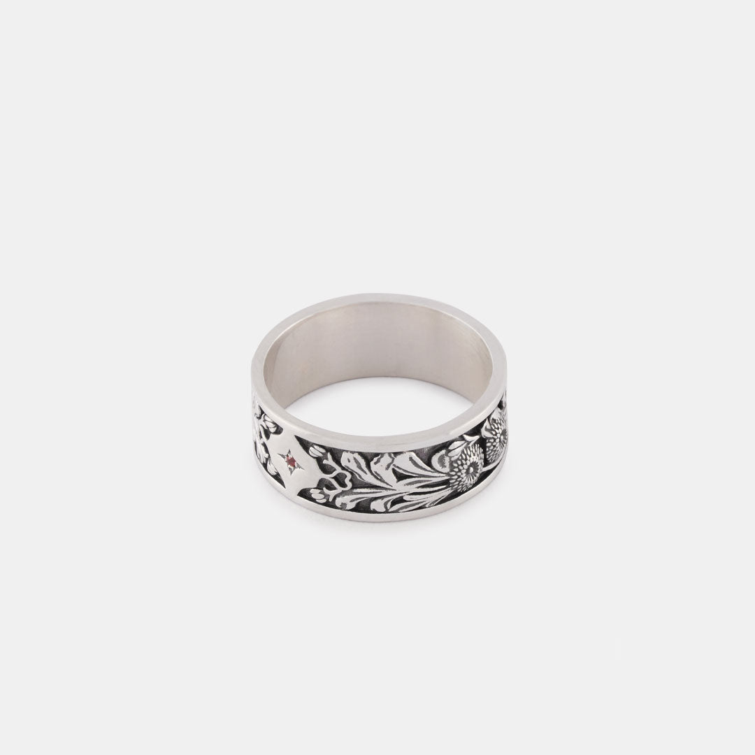 Silver Kabuto Ring