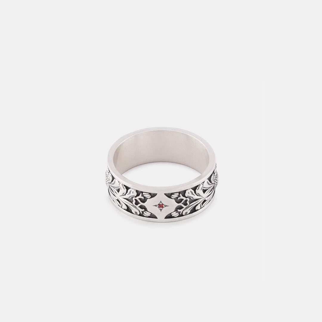 Silver Kabuto Ring