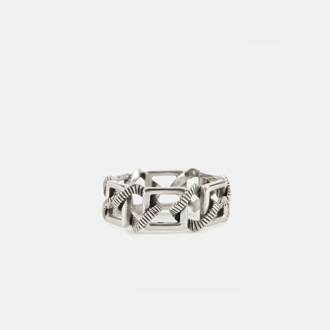 Silver Locke Ring