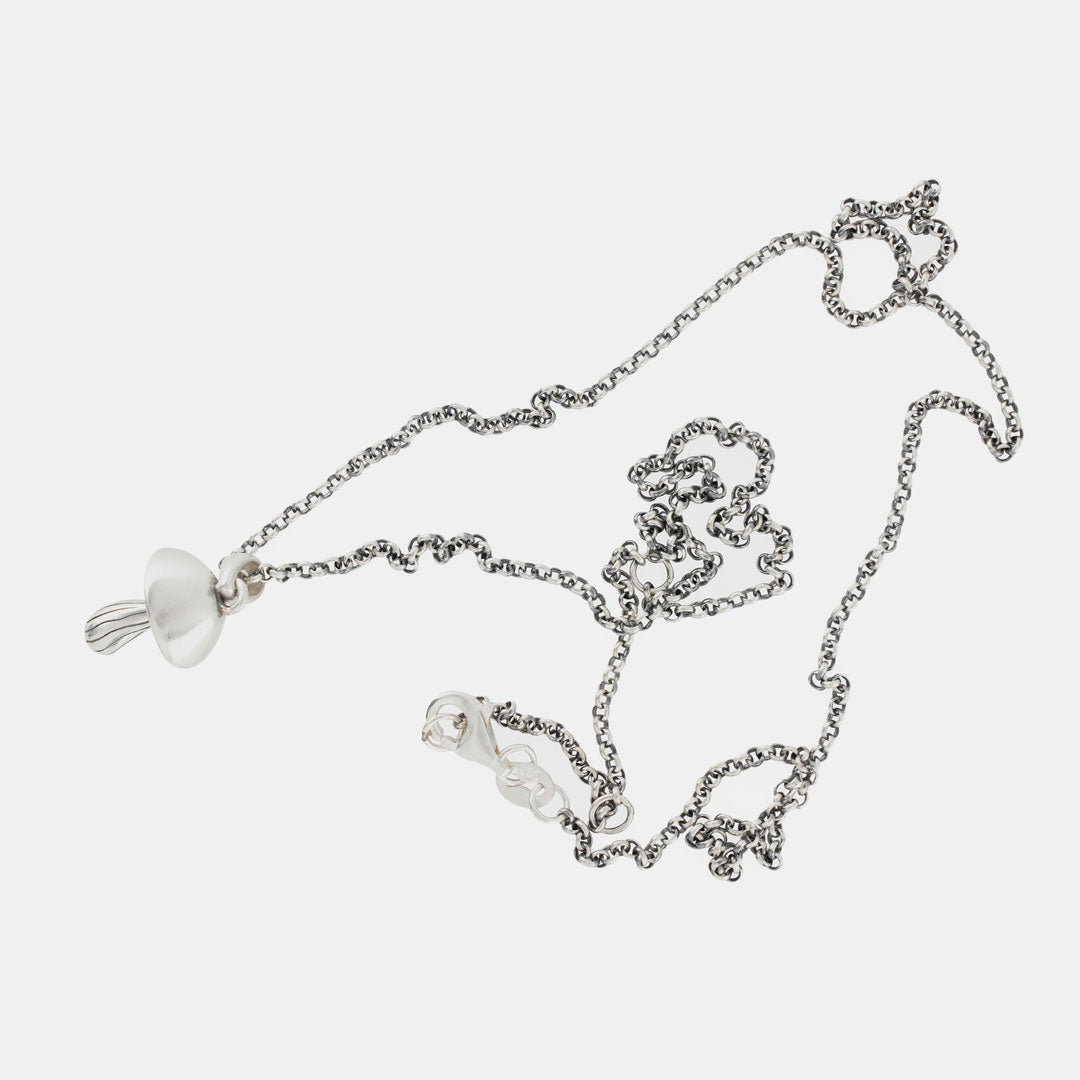 Silver Mushroom Necklace