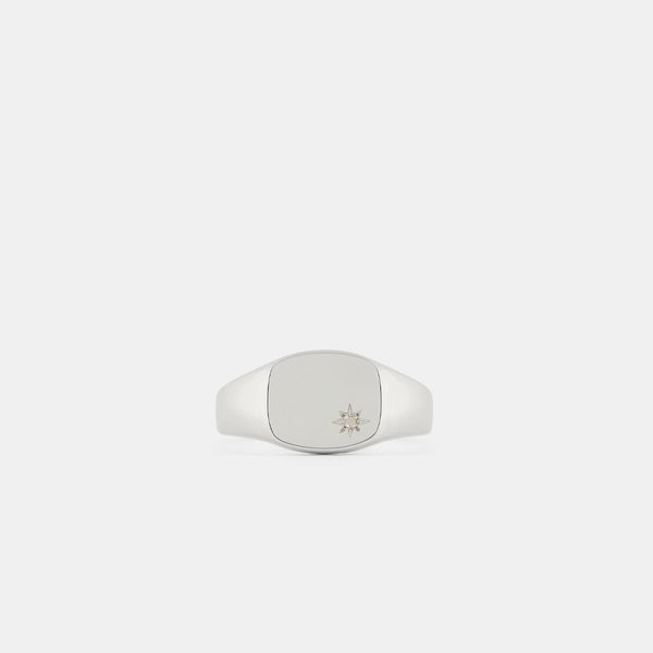 Silver Opal Birthstone Ring