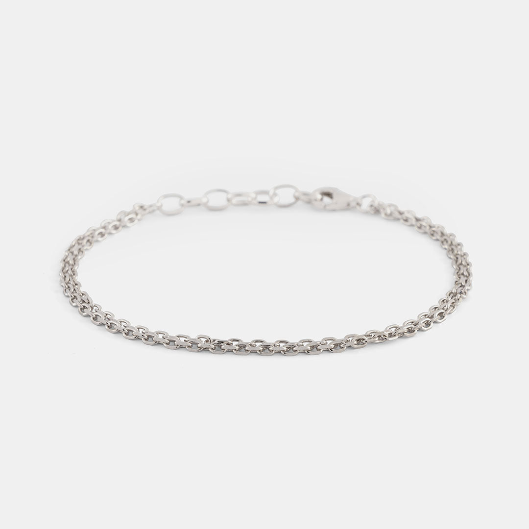 Silver Oval Belcher Chain Bracelet Silver Oval Belcher Chain Bracelet