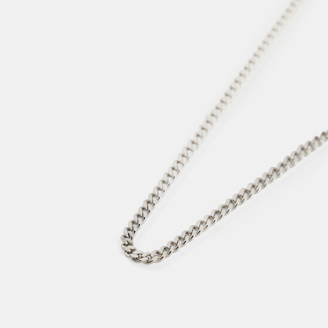 Silver Rhodium Diamond Cut Chain