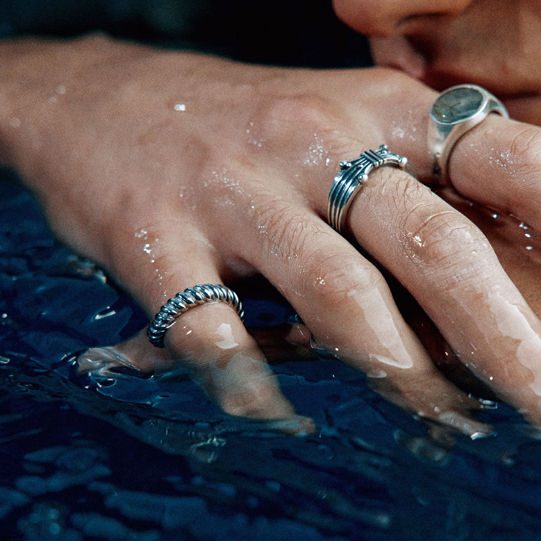 Silver Ripple Ring