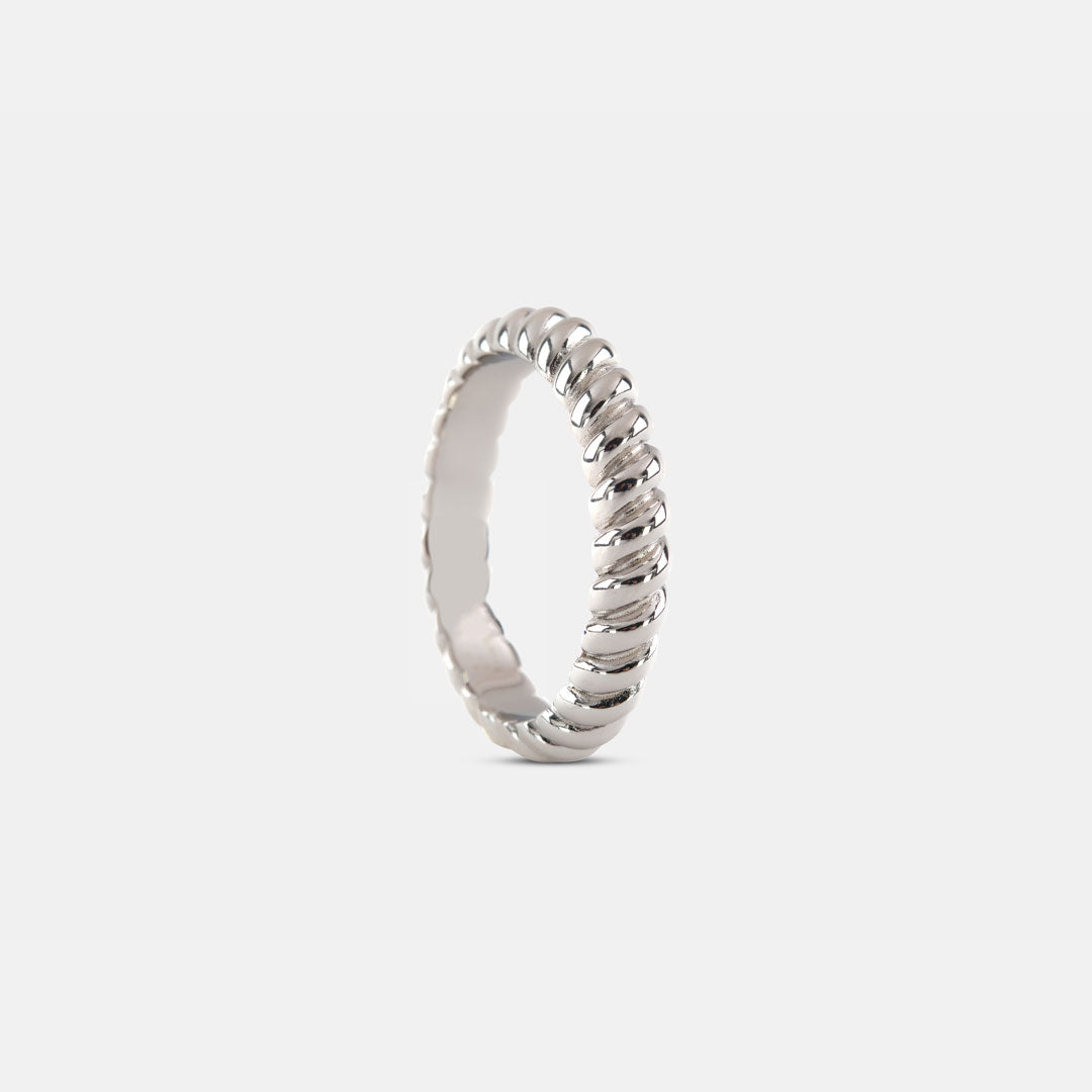 Silver Ripple Ring