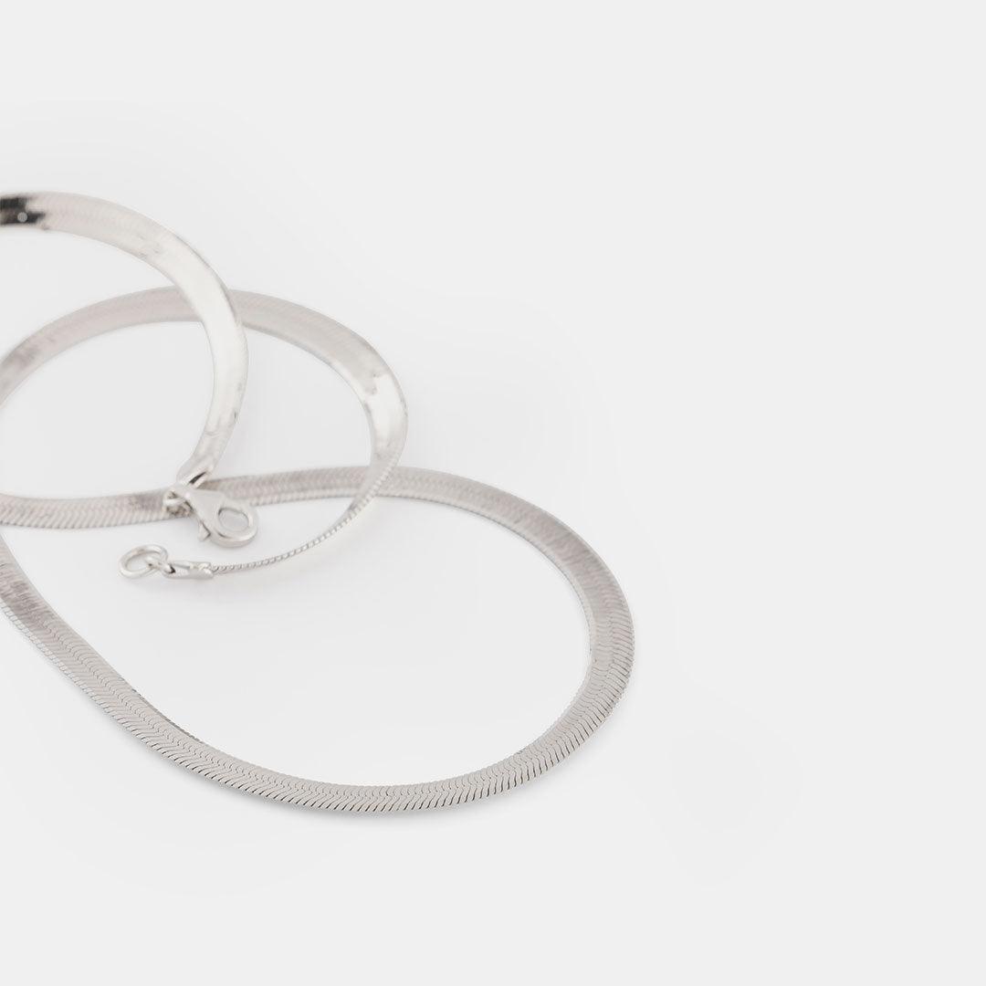 Silver Flat Snake Chain Silver Flat Snake Chain