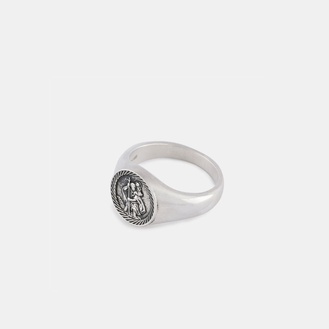 Silver St Christopher Ring