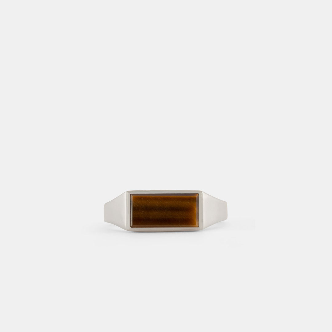 Silver Rectangle Tigers Eye Ring Silver Rectangle Tigers Eye Ring