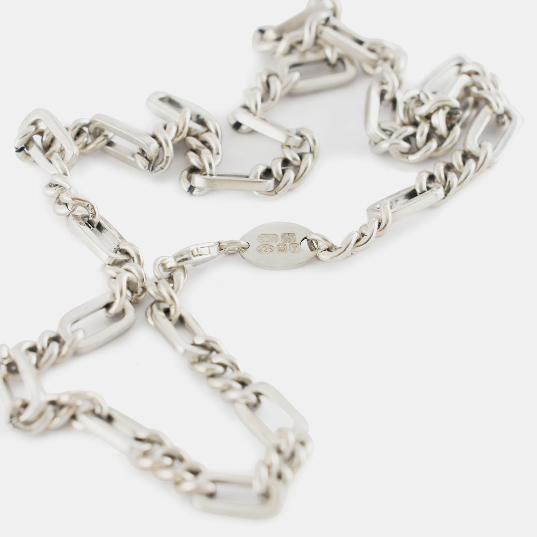 Silver Track Chain Necklace