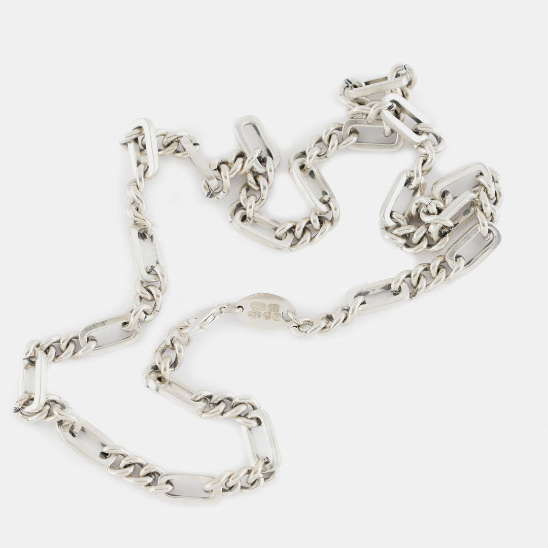 Silver Track Chain Necklace